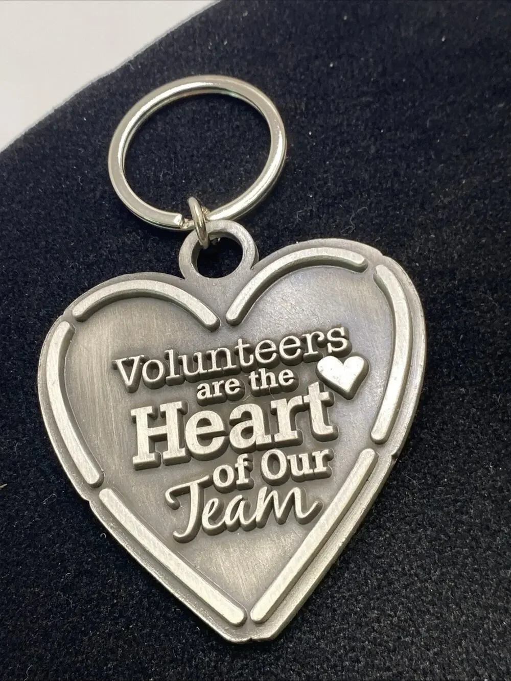 Womens Volunteer Silver Keychain